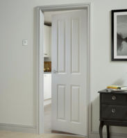 Donnington White Smooth 4 Panel Moulded Door