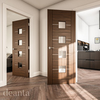 Deanta - Valencia Prefinished Walnut Clear Glazed