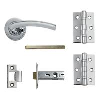 Yarwell Polished Chrome Lever on Rose Door Handle Pack