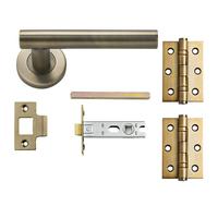 Lecco Antique Brass Lever on Rose Door Handle Pack