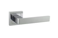 STATUS Montana Lever Door Handle Pack on S4 Square Rose - Polished Chrome