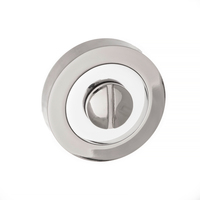 WC Turn and Release on Round Rose - Satin Chrome/Polished Chrome