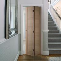Linear Oak Bifold Door Unfinished