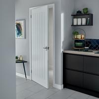 Dordogne White Satin Smooth Pre-Finished Moulded Middleweight Door